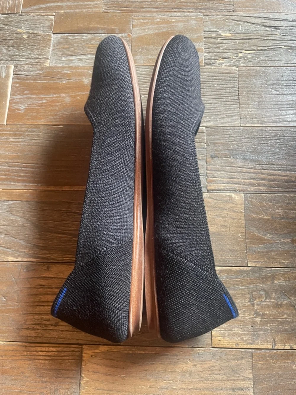 Rothy's The Flat Solid Black Knit Fabric Round Toe Flats - Picture 8 of 15